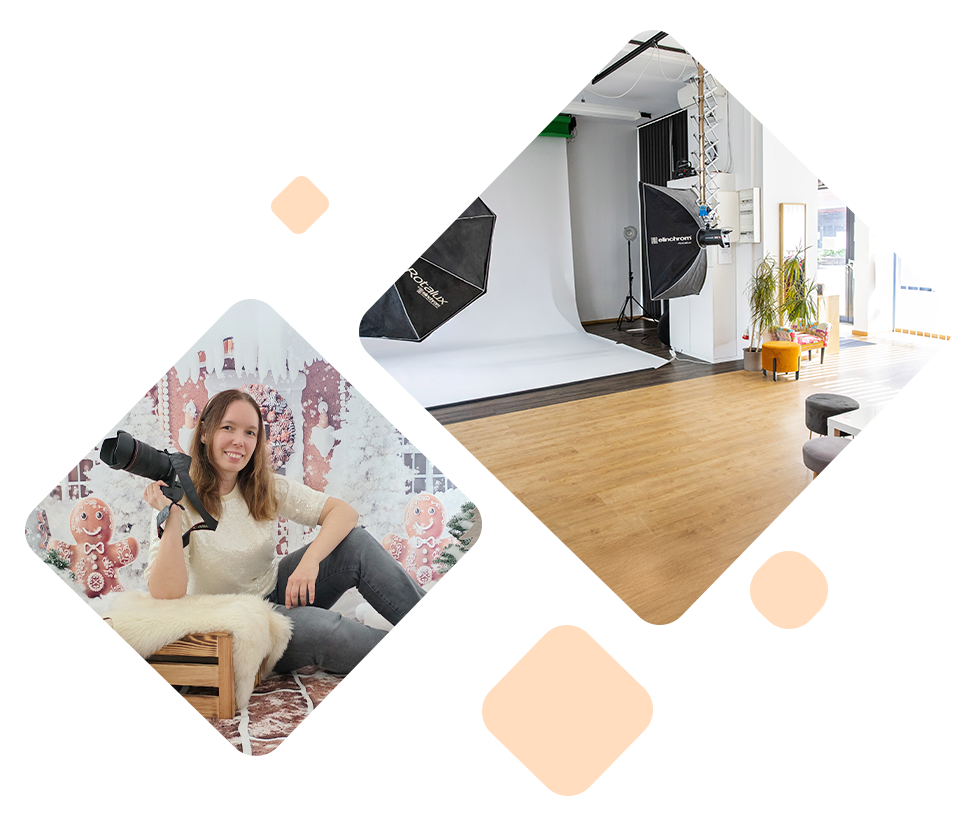 Fotostudio und Bild von Meine Fotografin im Weihnachtssetting